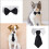 Nœud papillon pour chien et chat, collier de smoking formel pour chiot 5