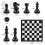 Jeu d'échecs magnétique, échiquier pliable, 25  25 cm 3