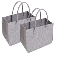 Sac en feutre 2 pièces, sacs en feutre pliables, panier à provisions, panier à vêtements