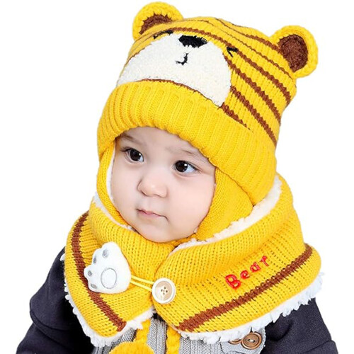 Ensemble bonnet, écharpe et gants pour bébé