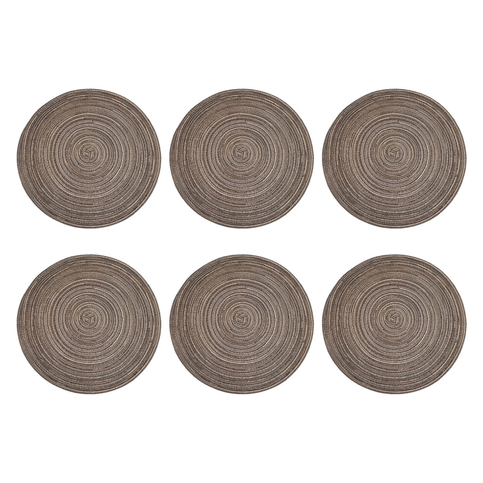 (Coffee, 38cm) 6pack/lot Table Coaster Set Fresh Look To Kitchen Easy To Clean. Wash-image-OPC-PJVG88Y-NEW