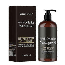 (2pcs) Anti-Cellulite Massage Oil with Collagen & Stem Cells - Skin Tightening Therapy for Stretch Marks and Cellulite