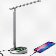 Wireless Charging LED Desk Light with 3 Color Modes, 5 Brightness Levels, Touch Control