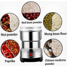 Electric Grain Mill Machine, Stainless Steel Coffee Bean Grinder for Herbs and Spices Multi-Purpose