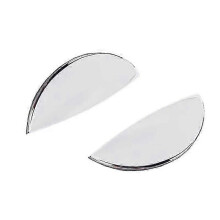 (Left and Right) Front Bumper Headlight Washer Nozzle Cover with Chrome Trim for BMW Mini Cooper Cabrio S R50 R52 R53 - Stylish Accessory Cap