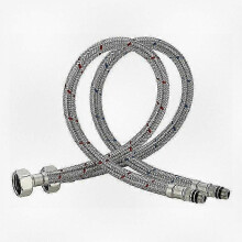 Stainless Steel Flexible Hose for Single Lever Kitchen Faucet with Hot and Cold Water Supply 60cm