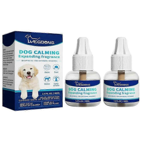 (2pcs) Dog Calming Pheromone Diffuser Refill - Relieves Anxiety & Stress, Reduces Barking & Chewing, for 3x Usage