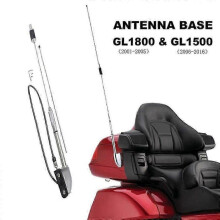 Chrome Radio Antenna Base Kit for Honda Goldwing 1800 GL1800 (2001-2005) & GL1500 (2006-2016) - Essential Motorcycle Accessory
