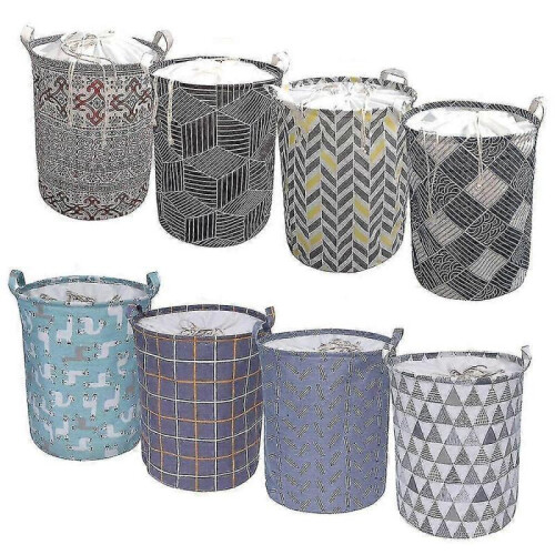 Large Capacity Waterproof Foldable Laundry Basket with Drawstring Closure - A6 Size 35x45CM for Home Storage & Organization 1