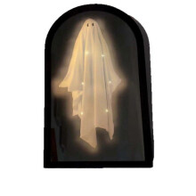 (B) Halloween Ghost Mirror Night Light: Spooky Halloween Hologram Decor, Cute Home Accessories for Hallowmas