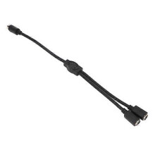 MINI DIN 6-Pin Male to 2 MINI DIN 6-Pin Female Cable, Double Shielding, MINI DIN 6-Pin Splitter Cable 0.3m