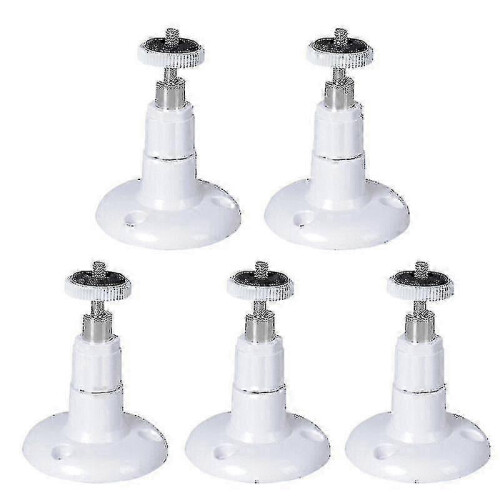 Wall Mount Bracket for Ring Stick Up Cam Wired & Battery HD Security Camera (White) - 5-Pack Mounting Accessories