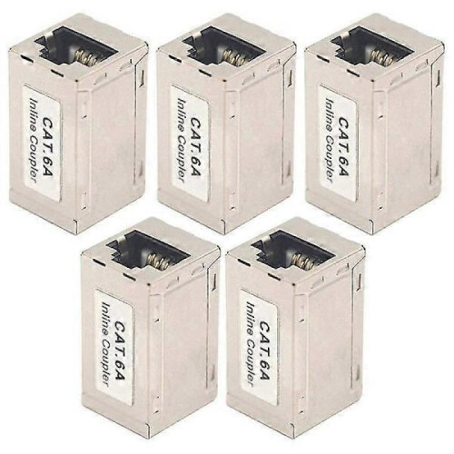 Pack of 5 Cat6 A Ethernet Adapter Coupler Patch Cable Rj45 Adapter