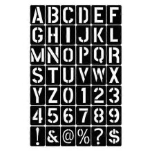 Reusable Alphabet Stencils - 42pcs Letter and Number Templates for Painting on Wood and Scrapbooking