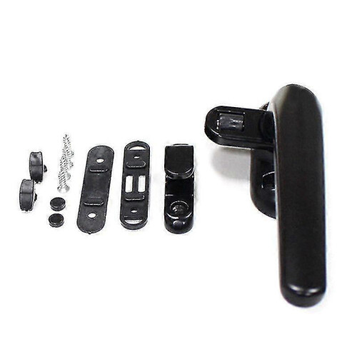Durable Metal Locking Hasp for Sliding Windows & Doors - Left BK Security Hardware for Enhanced Protection