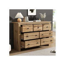 Mueble de comedor de gran capacidad en estilo minimalista moderno, mueble bar de café de madera maciza (con 7 cajones)