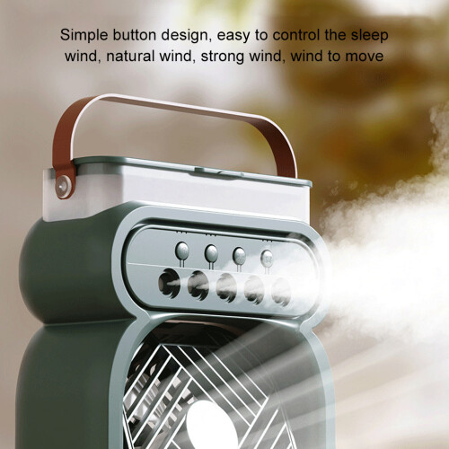 (white) LED Night Light Air Cooler Three Speed Removable Mask Seven Color 2