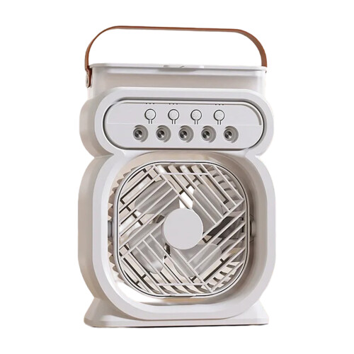 (white) LED Night Light Air Cooler Three Speed Removable Mask Seven Color