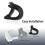 3-in-1 VR Strap Set for 3S Protective Case Set,Face Cover, Strap Silicone VR Accessories,Black 5