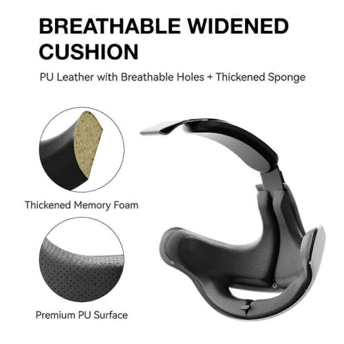 3-in-1 VR Strap Set for 3S Protective Case Set,Face Cover, Strap Silicone VR Accessories,Black 1