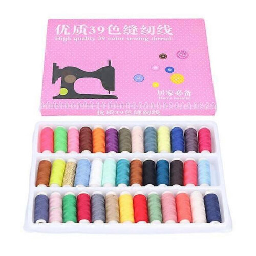 39-Piece Sewing Thread Kit in Different Colors, Polyester Sewing Thread Spools for DIY Crafts, Sewing and Knitting