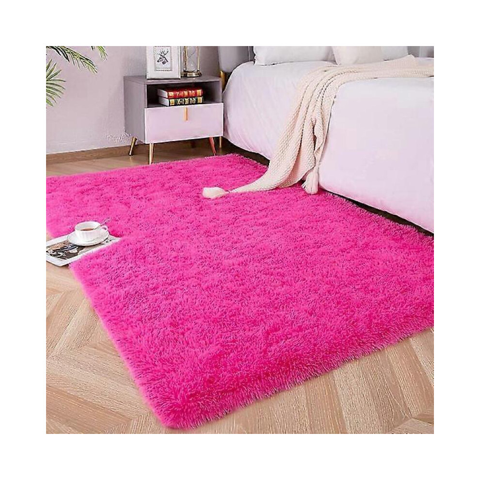 Soft Fluffy Bedroom Rug, Plush Shaggy Rug