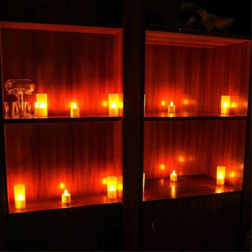 Flameless Candles with Remote Control & Charging Base, 12pcs USB Rechargeable Battery LED Tea Light 2