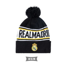 (schwarz)(Real Madrid) Cap für Fußballverein Wintermütze schwarz