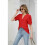 Summer Puff Short Sleeve Shirts Red XXL 2