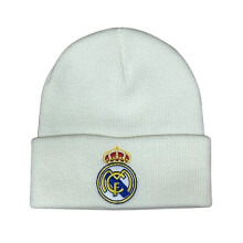Gos - Soccer Club Emblem Knitted Winter Beanie Stretch Beanie Real Madrid - White