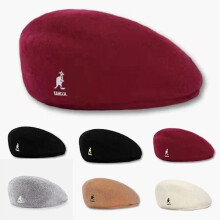 (schwarz-M(56-58cm))(c)Kangol 504 Schiebermütze Herren Damen Casual Baskenmützen Winter Newsboy Caps