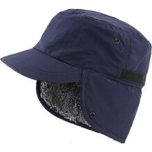 Bonnet d'hiver pour homme avec visière, cache-oreilles chauds, bonnet en fausse fourrure, casquette