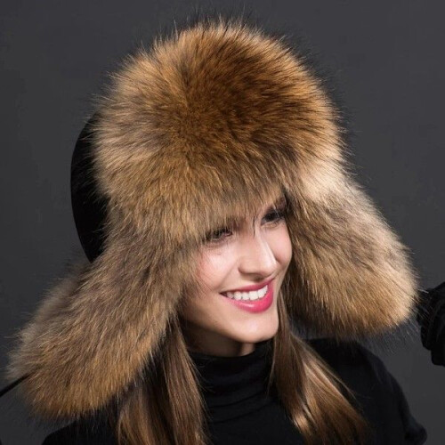 (blu)Berretti da donna Ushanka Cappelli per l'inverno Orecchie spesse e calde Moda Bomber Pom Pom Cappello 2