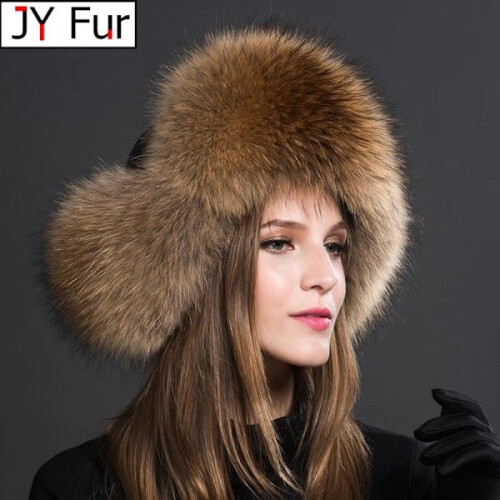 (blu)Berretti da donna Ushanka Cappelli per l'inverno Orecchie spesse e calde Moda Bomber Pom Pom Cappello 1
