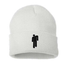 (Weiß) Mode Unisex Herbst Winter Billie Eilish bestickte Strickmütze Hip Hop Beanie (FMY) Weiß