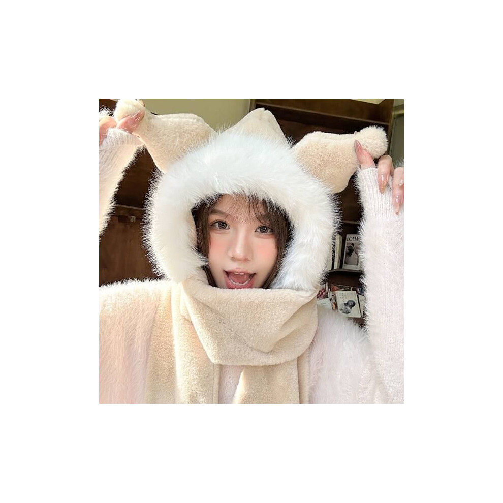 (Beige-Kuromi-Kuromi)Cappello Invernale Con Orecchie Da Coniglio Beige Kuromi Kuromi Beige Kuromi-Kuromi-image