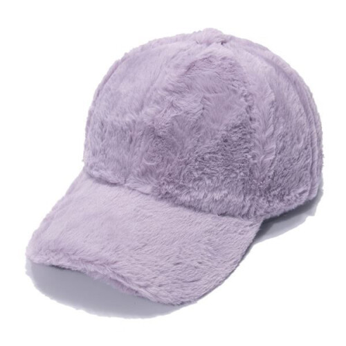 (Lila)Winter Warme Kaninchenhaar Baseballmütze Lila