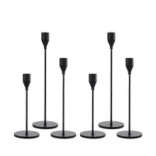 Candlestick Holders 6 Pcs Set, 3 Sizes of Taper Candle Holders for Wedding, , Anniversary, Party De