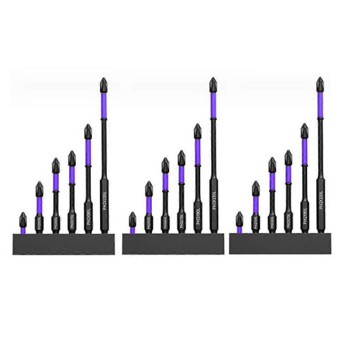 D1 Anti- and Shock-Proof Bits Screwdriver Bits, High Hardness and Strong Magnetic Bit, Super Strong