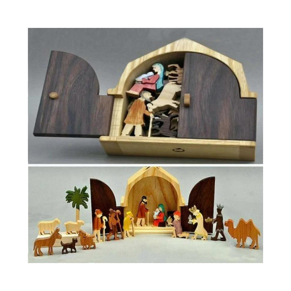 The Christmas Story Unique Nativity Set Wooden Nativity Scene Christmas Gift