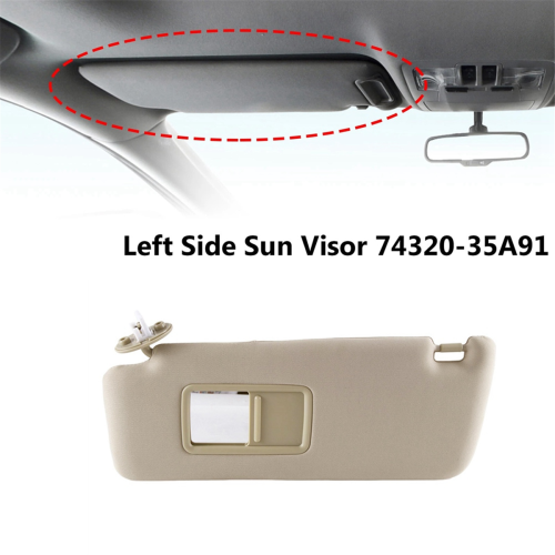 Beige Sun Visors Vanity Mirror 74320-35A91-E1 L 1