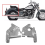 1Pair Motorcycle Chrome Front Fork Upper Frame Neck Covers for 2
