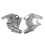 1Pair Motorcycle Chrome Front Fork Upper Frame Neck Covers for 7