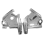 1Pair Motorcycle Chrome Front Fork Upper Frame Neck Covers for 6