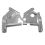 1Pair Motorcycle Chrome Front Fork Upper Frame Neck Covers for 1