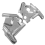 1Pair Motorcycle Chrome Front Fork Upper Frame Neck Covers for 5