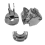 Chrome Front Clutch Control Dress-Up Kit for 6