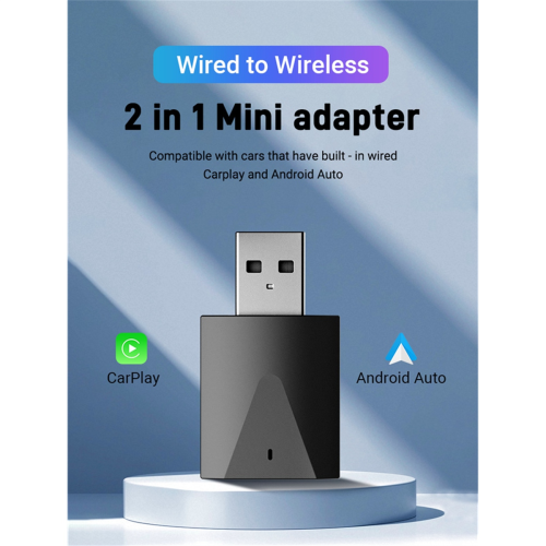 Wireless CarPlay and Android Auto Adapter OTA Updates Plug&Play 2