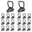 20pcs E Track D Ring Tie Down Anchors Closed E Track Accessories 3
