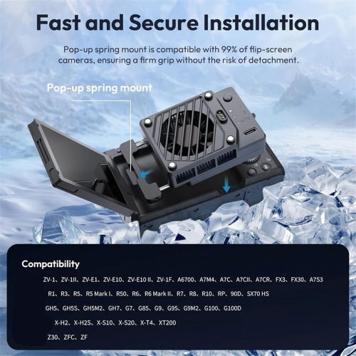 Camera Cooler Kit for DSLR & Mirrorless, Semiconductor Cooling Fan 1
